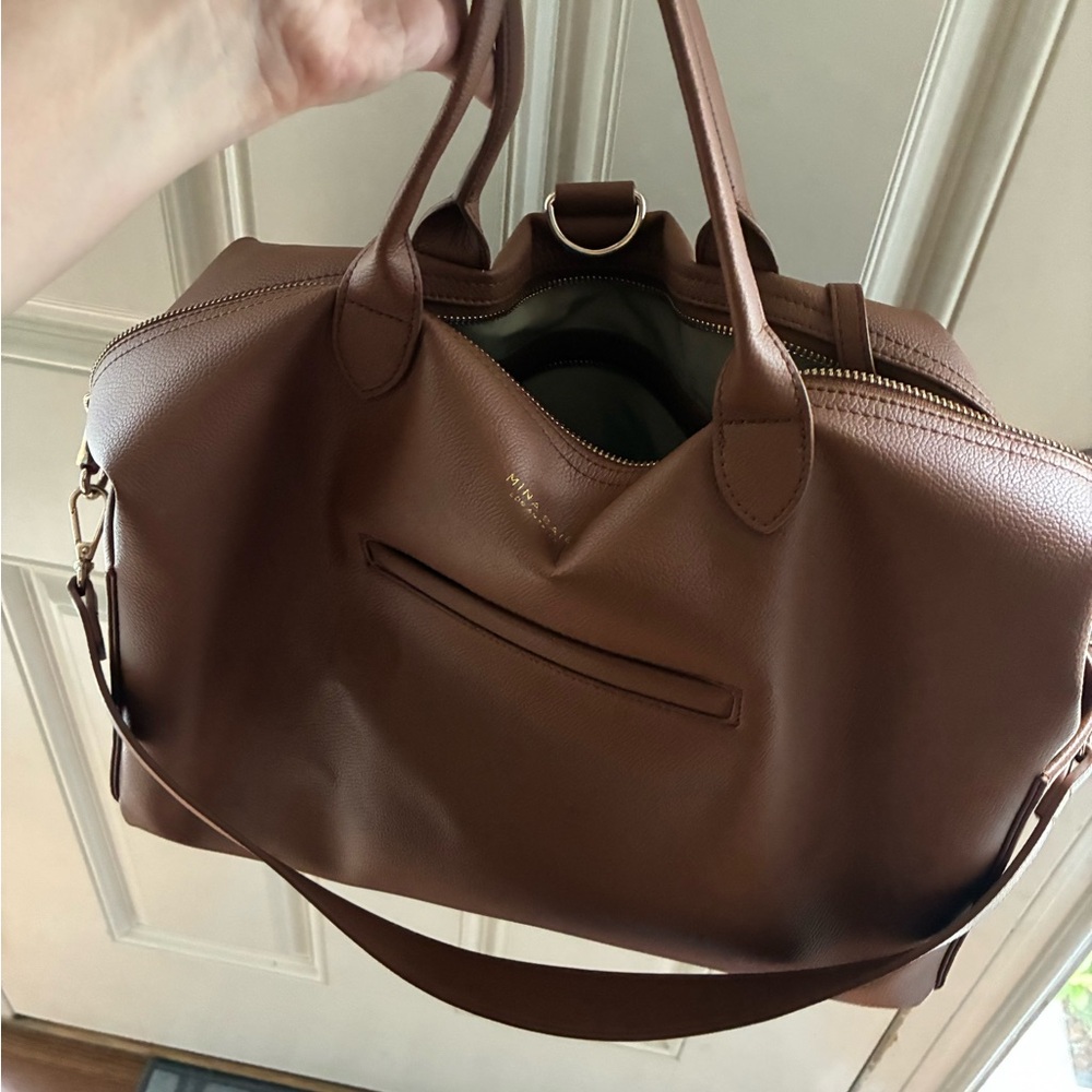 Brown Leather Baby Bag